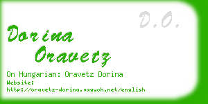 dorina oravetz business card